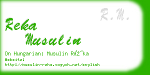 reka musulin business card